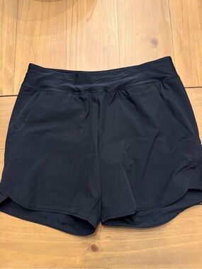 Lands' End Black Athletic Shorts with Side Pockets